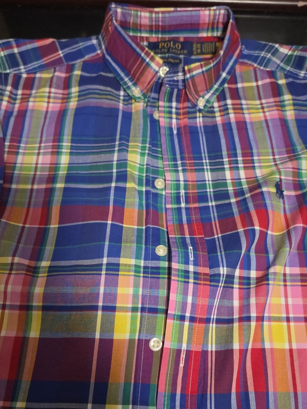 Polo by Ralph Lauren Blue Multi-Color Plaid Button-Down Shirt